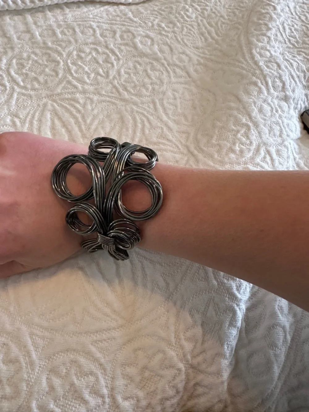 Statement Cuff Bracelet - Gunmetal Wire - unique piece!